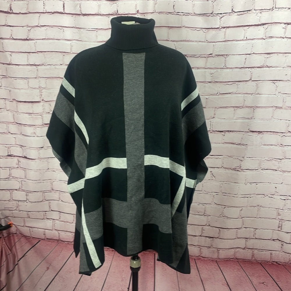 Joan Vass High Neck Poncho - Size Large
